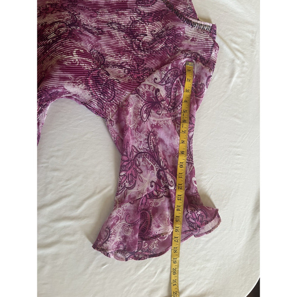 Catherines Beaded Crinkle Tunic Blouse Womens Size 3X Pink Boho Comfort - Picture 8 of 8